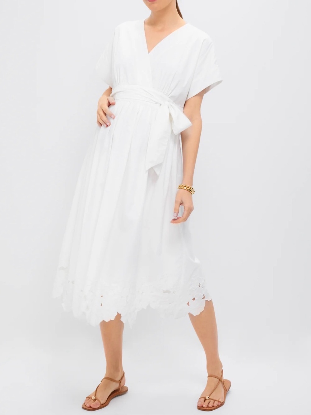 Hatch Carolina Midi Dress in White